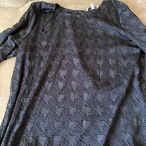 Chaus, XL Black Design Blouse
